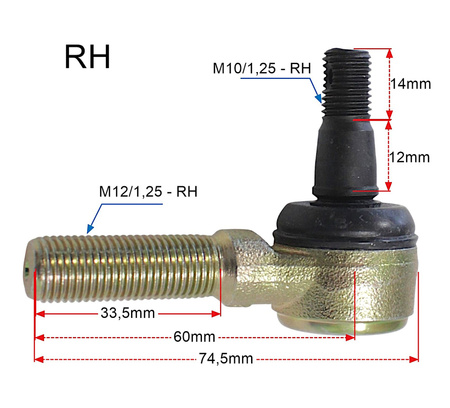 Końcówki Drążków Kierowniczych Tekyo Lewa + Prawa Kawasaki Suzuki Yamaha Can-Am Cfmoto Arctic Cat 51-1028-Lr