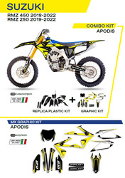 Komplet plastików plukomplet naklejek (oklein) suzuki rmz 250 '19-'22