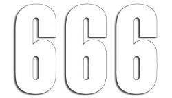 Numery startowe 13cm x 7cm proste, kolor biały nr6 (3szt.)