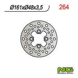 Tarcza hamulcowa przód yamaha yfm 125/250/350/600/650/700, yfz 350/450 87-15, yfs 200 blaster 88-07 (161x48x3,5)