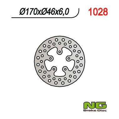 Tarcza hamulcowa tył honda trx 420 0-11, trx650/680 03-19 (170x46x6)