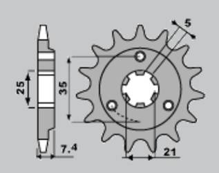 Zębatka przednia 437 16 suzuki dr 600/650 (jtf437.16)