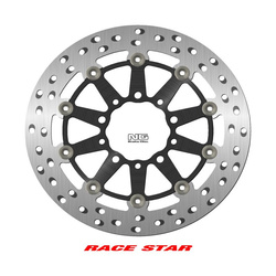 TARCZA HAMULCOWA PRZÓD RACE STAR PREMIUM KAWASAKI ER 6N/F '05-'17, ZX-6/ZX-6R 600 NINJA '05-'18, ZX-6R 636 '22, (298X80X5MM) (5X8,45/10,25MM) PŁYWAJĄCA (ŚRODEK ALUMINIOWY, POLEPSZONE CHŁODZENIE)