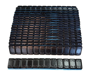 CIĘŻARKI DO WYWAŻANIA KÓŁ KLEJONE 5 GRAMÓW 20 PASKÓW PO 12 KOLOR CZARNY