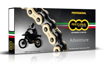 Łańcuch  520zre (112 ogniw) z-rienduro do 650ccm (złoty) (zapinka+zakuwka pełna+ zakuwka drążona) (135zre/1004) cena promocyjna