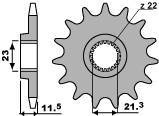 Zębatka przednia 2051 14 18nc yamaha ttr 250 93-06, yfm 250 r raptor 08-11 (łańc. 520)