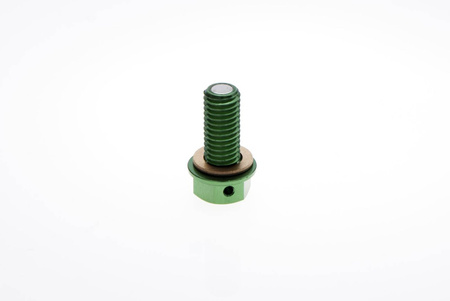 korek spustowy oleju kawasaki kxf 450 '06-'15 kolor zielony (mdp-03gr)