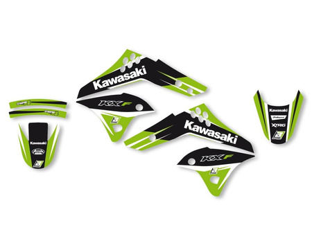 Komplet naklejek (oklein) kawasaki kxf250 '06-'08, dream 4 kolor zielony/czarny (zastępuje e2416e)
