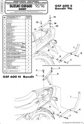 Stelaż Kufra Centralnego Suzuki Gsf 600 Bandit / S (96-99), Gsf 1200 Bandit (96-99) ( Bez Płyty )
