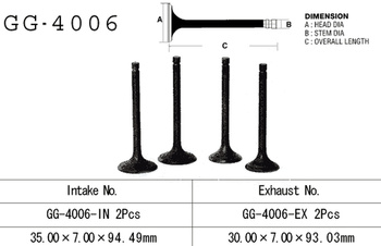 ZAWÓR SSĄCY KAWASAKI KZ 400 '78-79' (OEM: 12004-1001) (1SZT.) (MADE IN JAPAN)