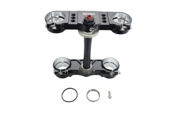 PÓŁKI ZAWIESZENIA PRZEDNIEGO ROCS PRO TRIPLE CLAMPS KTM SX/SX-F 150/250/350/450 '23-'26; HUSQVARNA '23-'26; GAS GAS EC/ECF/MC/MCF '23-'26 M12 (OFFSET 20MM-22MM) KOLOR CZARNY