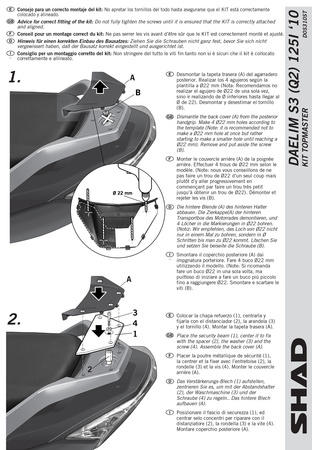 Stelaż kufra tylnego Shad do Daelim S3 125