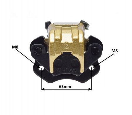 acisk hamulca przedniego prawy z klockami do quadów 110 200 oraz innych