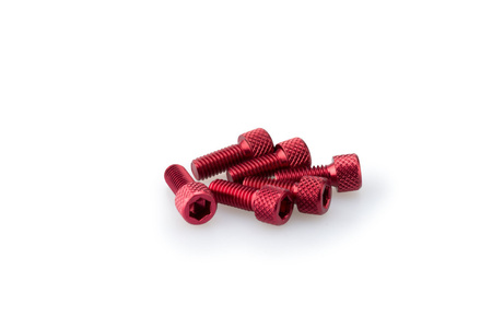 Śruby z anodyzowanego aluminium blister 6 śrub imbusowych m6x15mm czerwone