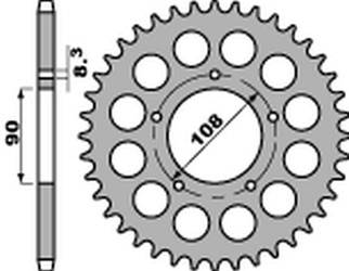 Zębatka tylna 1022 42 c45 ducati 500 desmo/ sl '79-'84, 750 f1 '85-'88, 900 s2 '83-'85, cagiva 350/650 alazzurra sports '85-'88 (jtr1022.42)