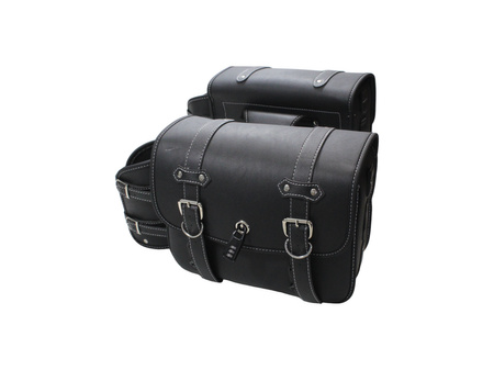 Sakwy Motocyklowe Uniwersalne Z Uchwytami Na Butelki Ekoskóra