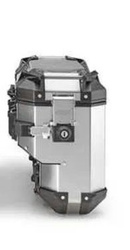 KUFRY BOCZNE 37L LEWY I 33L PRAWY WCIĘTY MONOKEY CAM SIDE KVG37AL KVGS33AR K'VOYAGER ALUMINIOWE KOLOR SREBRNY