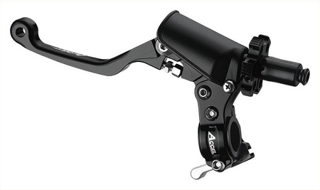 uchwyt dźwigni sprzęgła kompletny + hot start uniwersalny kolor czarny (dźwignia niełamka) (cl-202-4bk)