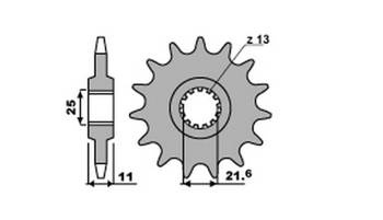 Zębatka przednia 442 16 18nc (łańc. 532)