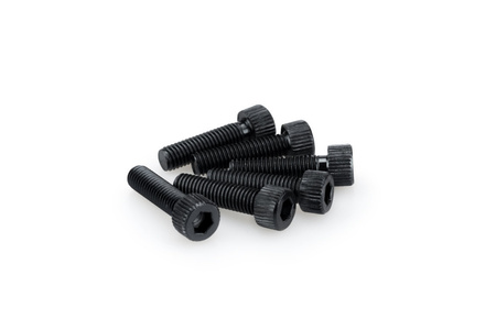 Śruby z anodyzowanego aluminium blister 6 śrub imbusowych m8x30mm czarne