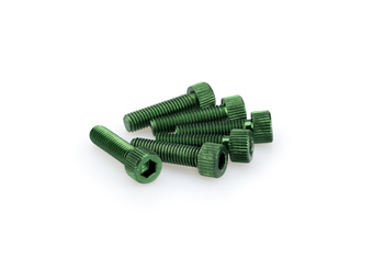 Śruby z anodyzowanego aluminium blister 6 śrub imbusowych m8x30mm zielone