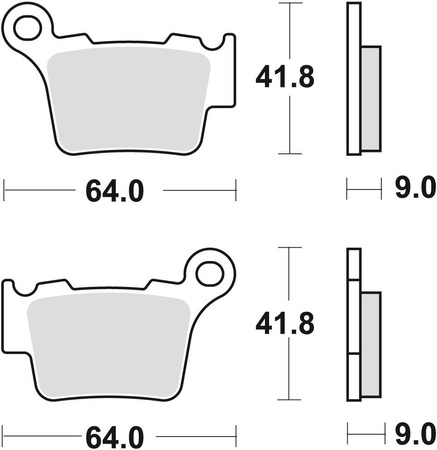 Klocki hamulcowe kh368 sinter offroad (wyczynowe) bmw g 450 x / smr 08-11, ktm exc / sx 125 04-16, exc / sx 250 03-17, exc 300 04-, exc 350 