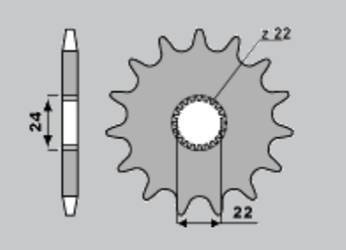 Zębatka przednia 406 17 aprilia 125 rx '90-'02, rs 125 '93-'08 (jtf394.17)