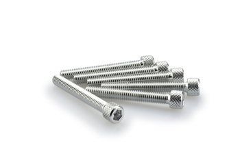 Śruby z anodyzowanego aluminium blister 6 śrub imbusowych m6x45mm srebrne