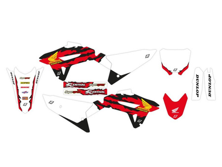 Komplet naklejek (oklein) honda crf 250 '22-'23, crf 450 '21-'23 retro 2, kolor czerwony/biały/czarny