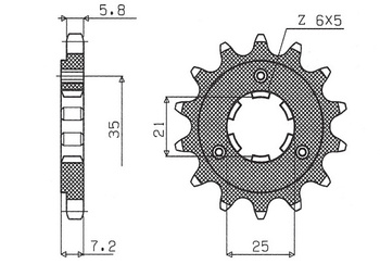 Zębatka przednia 437 16 suzuki dr 600/650 (jtf437.16) (łańc. 520) (43716jt)