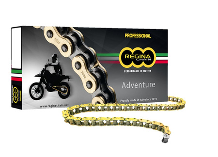 ŁAŃCUCH NAPĘDOWY 520ZRE (102 OGNIW) Z-RIENDURO DO 650CCM (ZŁOTY) (ZAPINKA+ZAKUWKA PEŁNA+ ZAKUWKA DRĄŻONA) (135ZRE/1020)