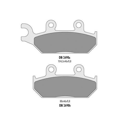 Klocki hamulcowe kh172 przód yamaha xt600 92-03, xt660 91-98 - zastępują db2690mx-d oraz db2690qd-d