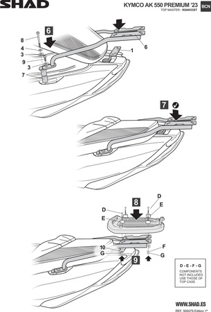 Stelaż kufra tylnego Shad do Kymco AK550 Premium