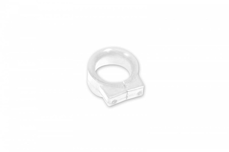 Prowadnica (mocowanie) linki kolor biały (okrągła dzielona między śrubami)