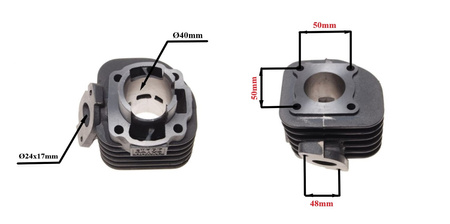 Cylinder Żeliwny Power Force Aprilia Scarabeo Yamaha Jog  Minarelli Horizontal 40mm 2t