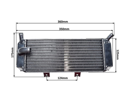Chłodnica cieczy do motocykla HONDA CRF450X 2005-2016