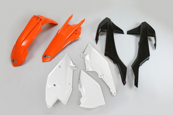 Komplet plastików ktm exc '17-'19, kolor oem 2018 (pomarańczowy/czarny/biały) (kt518e999w)