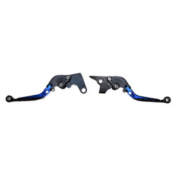 Dźwignia hamulca i sprzęgła łamana do Yamaha niebieska komplet