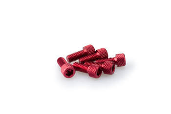 Śruby z anodyzowanego aluminium blister 6 śrub imbusowych m6x15mm czerwone
