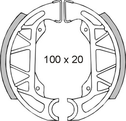 Szczęki hamulcowe gilera storm  piaggio free/nrg/ntt/ sfera/typhoon (100x20mm) (ft 0275)