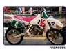 Pokrowiec/poszycie na siedzenie yamaha yz 125/250 '93-'95, replica team yamaha '92, kolor różowy, logo tecnosel