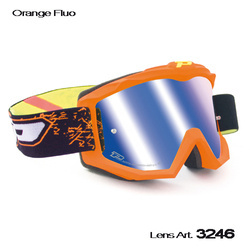 Gogle pg3204 shiny side kolor pomarańczowy fluo (szyba pg3249 niebieska lustrzana antiscratch, no fog, anti uv) (pg3204/15orf) (3204-15 fl) - - std cena 219,50