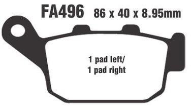 Klocki hamulcowe Honda CB 300 tylne