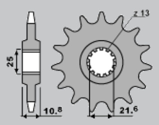 Zębatka przednia 2086 17 yamaha tdm 850 '96-'98 (jtf1586.17)