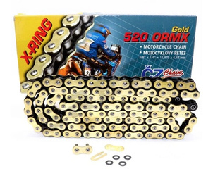 ŁAŃCUCH NAPĘDOWY 520 ORMX (114 OGNIW) ACTIVE RI(X-RING) ZŁOTY DO 600 CCM (ENDURO) (34,5 KN) + ZAPINKA