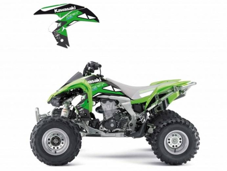 Komplet naklejek (oklein) kawasaki kfx 450 '08-'15 dream 2 kolor czarny/zielony (16)
