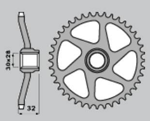 Zębatka tylna 3555 40 aprilia 50 aprilia 50 af1 (8-40)