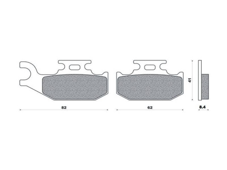 Klocki hamulcowe kh414 / kh317 spiek metaliczny (złote) ( grubość 8,4mm ) (ft 4111)