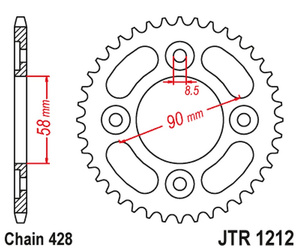 Zębatka tylna 4462 35 honda 110 wawe/astrea grand '12-18', 125 innova/supra-x '03-18', sym vf 125 (446235jt) (łańc.428) na zamówienie