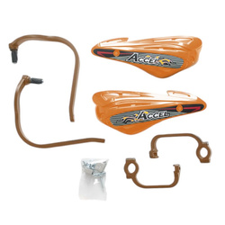 Osłony rąk (handbary) z mocowaniem aluminiowym strong (22+28mm) mocowanie 2 punktowe (alu-pomarańczowy, plastik-pomarańczowy)